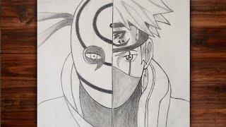 How to draw Kakashi vs Obito- [Naruto] Easy anime drawing step by step