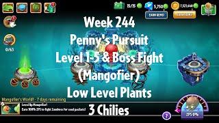 PvZ2 Penny's Pursuit Week 244 (Mangofier) - Level 1-5 & Boss Fight - 3 Chilies