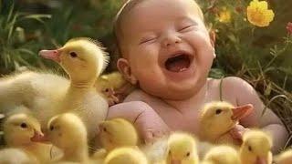 Baby Nonstop Laughing  With Little Friends•Adorable Smiles