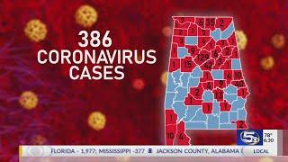 386 confirmed COVID-19 cases in Alabama