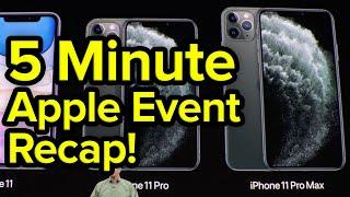 Apple Event Recap In 5 Minutes: iPhone 11 Pro, iPad 7th Gen, Apple Watch Series 5, Apple TV+, & More