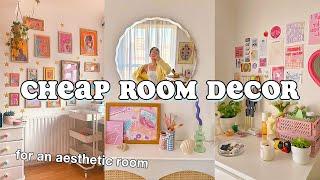 how to make your room aesthetic with cheap room decor 