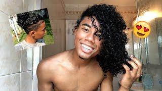 MIXED CURLY HAIR ROUTINE (EASIEST TUTORIAL)