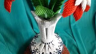 Модульное оригами,воротничковые георгины / Modular origami, collar dahlias     (17)