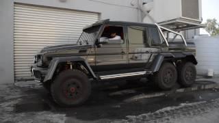 Brabus Mercedes G63 AMG 6x6 700 revving hard