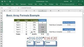 How to Create Array Formulas in Excel