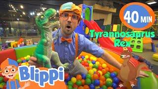 Blippi Visits an Indoor Playground (Kinderland) @Blippi | Moonbug Fun Zone| Blippi