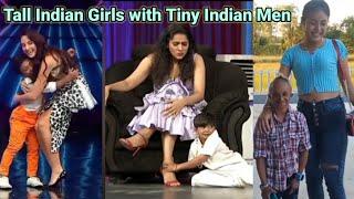 Funny Life Moments of Tall Indian Girls & Tiny Indian Men -1 | dwarf men  | tall woman short man