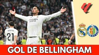 GOL DE BELLINGHAM de penal sobre MBAPPÉ y REAL MADRID le gana 1-0 al GETAFE | La Liga