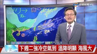 【立綱氣象報報】冷空氣影響到週三 週四白天氣溫升│中視晚間氣象 20241119