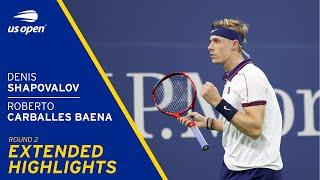 Denis Shapovalov vs Roberto Carballes Baena Extended Highlights | 2021 US Open Round 2