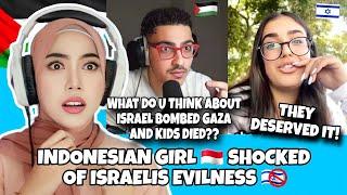 Indonesian Girl  Shocked That Israelis Are Very Proud of Bombing Gaza and Killed The Kids