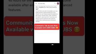 How to Enable Community Tab on YouTube with 0 Subscribers