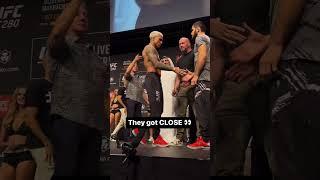Charles Oliveira and Islam Makhachev was intense as they went nose-to-nose 
