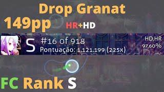 Osu - drop granat (HR+HD) FC 4.84 stars - 6 digits