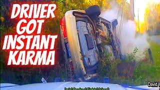 Driver got instant karma--- Driving Fails & Lessons Learned! #1262 #dashcam