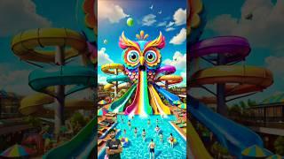 ️ Evolution of Cat : Owl Water Slide  Maiw Milky  #cat #cute #love #shorts