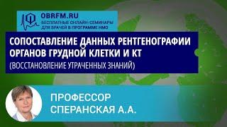 Профессор Сперанская А.А.: Сопоставление данных рентгенографии органов грудной клетки и КТ