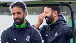 Ruben Amorim leads his FINAL Sporting Champions League training session ahead of Man City clash