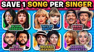 SAVE 1 SONG PER SINGER  Most Popular Singers & Bands (6 Songs Each One) | Music Quiz