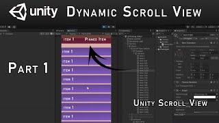 How to create Unity Dynamic Scrollview | Sticky scroll view in unity