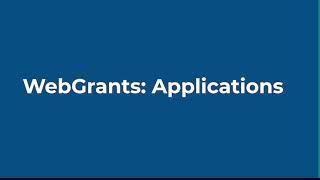 WebGrants: Applications