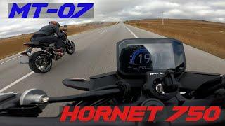 MT-07 Vs Hornet 750