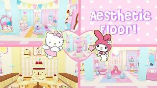Aesthetic 1st Floor Speedbuild | Roblox My Hello Kitty Cafe Ideas | Riivv3r