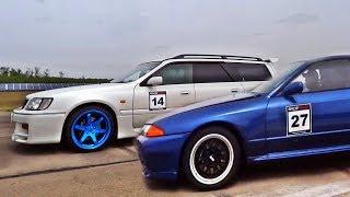 Nissan Stagea R34 vs Skyline GTR Turbo Sound