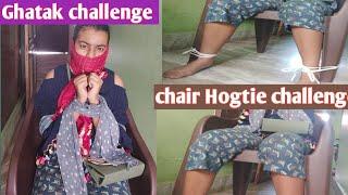 chair Hogtie challenge //cleave gag//Ghatak challenge video request act //komalika vlogz