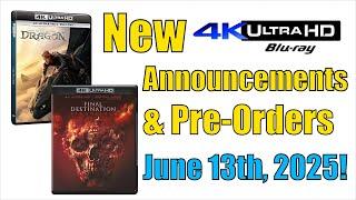 New 4K UHD Blu-ray Announcements & Pre-Orders for June 13th, 2025!