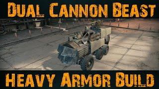 Crossout Part 6: Dual Cannon Monster! 76MM + 20MM Autocannon Heavy Armor Beast Build