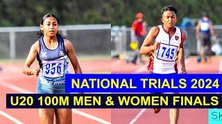 100m Under 20 Women and Men Finals -  National Trials 2024  | Paris 2024