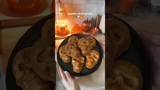 Making Spooky Skull Pizzas  #halloween #baking