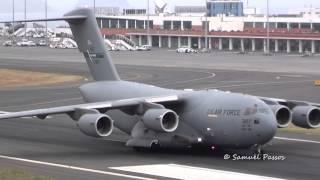 UNBELIEVABLE  Boeing C-17A Globemaster III USA - Air Force at Madeira International Airport