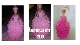 Boneca de eva- como fazer passo a passo  sem frisador