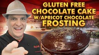 Easy, Quick, Chewy Gluten Free Chocolate Cake w:Apricot Choc Frosting