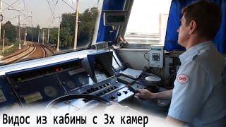 #Railwya .Second screen. Timelapse from russia. View from the train cab