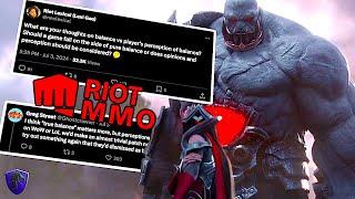 BALANCE vs PERCEPTION of Balance - Riot Games Asks the community