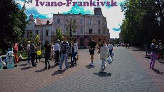 Walking in Ivano-Frankivsk summertime Івано-Франківськ Прогулянка містом літо 2023 part 3/4 |Ukraine