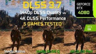 1440p DLSS 3.7 Quality vs 4K DLSS 3.7 Performance - Which is Better? | Test in 5 Games | RTX 4080