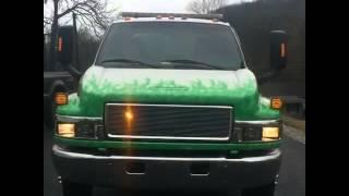 64" Amber White Roof Mount Superior LED Light Bar And 4 TIR 4 Grill Lights