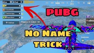 PUBG Mobile "No Name Trick" || Blank Name Trick