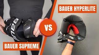 Подбираем УДОБНЫЕ перчатки для хоккея | Сравнение Bauer Supreme Mach и Bauer Hyperlite