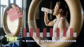 4 Minutes TABATA timer - Interval Training timer with music 20/10