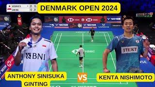 ANTHONY SINISUKA GINTING (INA) VS KENTA NISHIMOTO (JPN) | DENMARK OPEN 2024