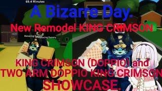 Roblox a Bizarre Day King Crimson (Doppio) and Two Arm Doppio King Crimson Showcase