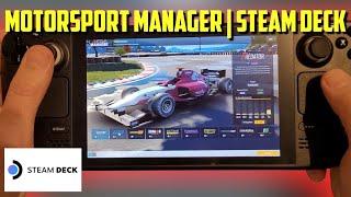 Steam Deck gameplay of Motorsport Manager