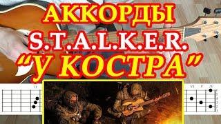 Сталкер Аккорды  Разбор на гитаре  Музыка У Костра  Табы Мелодия песни