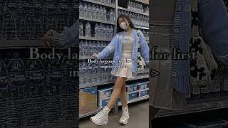Body language tips for first impressions  #shorts #aesthetic
